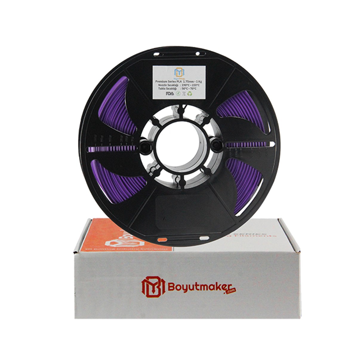 Boyutmaker Mor PLA + Filament 1.75mm 1 Kg