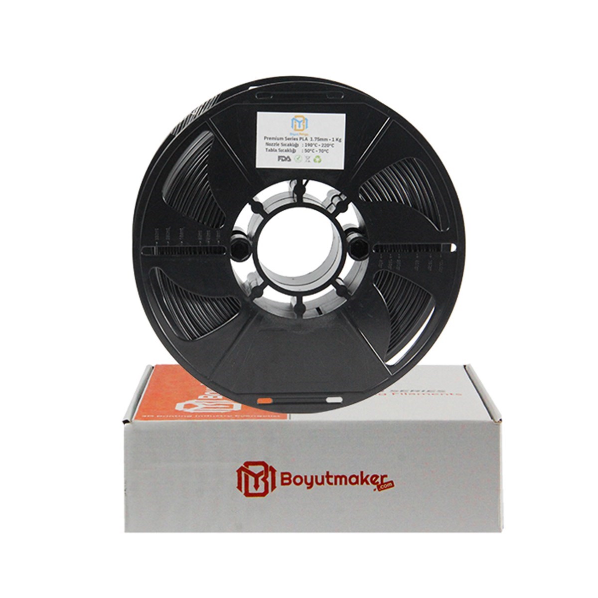 Boyutmaker Siyah PLA + Filament 1.75mm 1 Kg