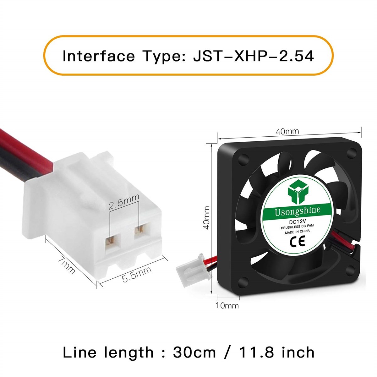 12V Sessiz Fan 40x40x10(4010) - 3D Yazıcı Uyumlu