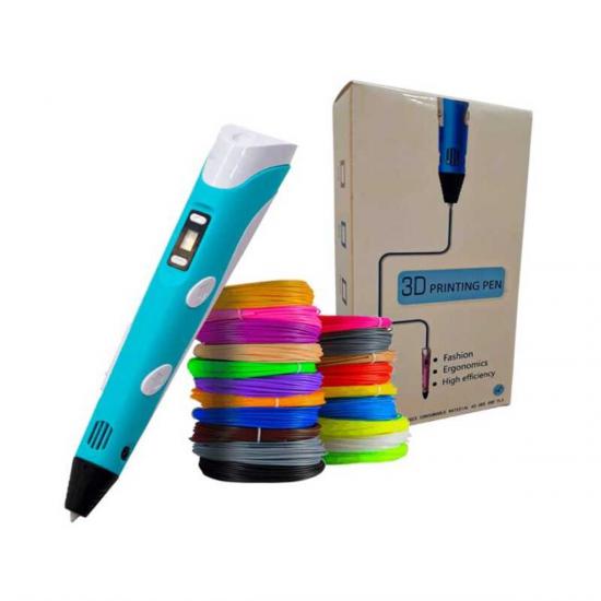3D Pen-Kalem - Mavi - Full Set