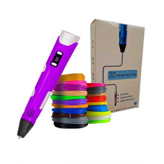 3D Pen-Kalem - Mor - Full Set