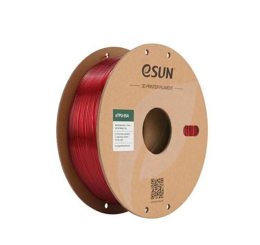 Esun eTPU-95A Filament Transparan kırmızı