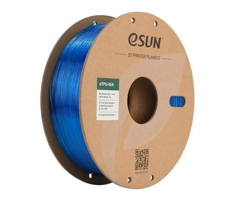 Esun eTPU-95A Filament Transparan mavi