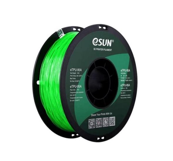 Esun eTPU-95A Filament Transparan Yeşil
