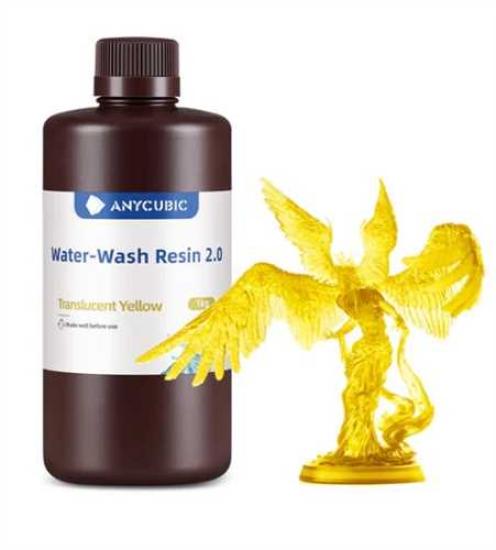 Anycubic Water-Wash Resin 2.0-Translucent Yellow
