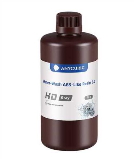 Anycubic Water-Wash ABS-Like Resin 3.0-HD Grey