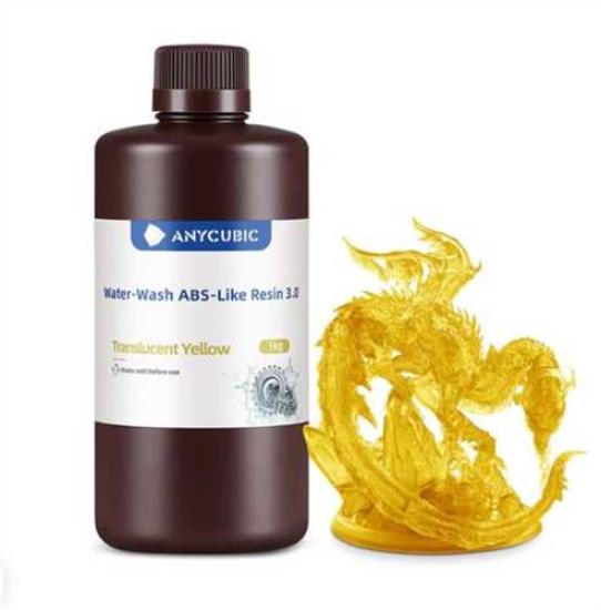 Anycubic Water-Wash ABS-Like Resin3.0-Trans.Yellow